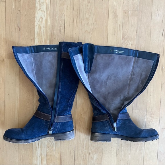 Blue suede leather Naturalizer Tanita boots size 7 - Picture 7 of 10